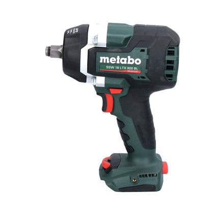 Atornillador de impacto a batería Metabo SSW 18 LTX 800 BL 18 V 800 Nm 1/2" sin escobillas + 2 baterías de 4,0 Ah + cargador + metaBOX
