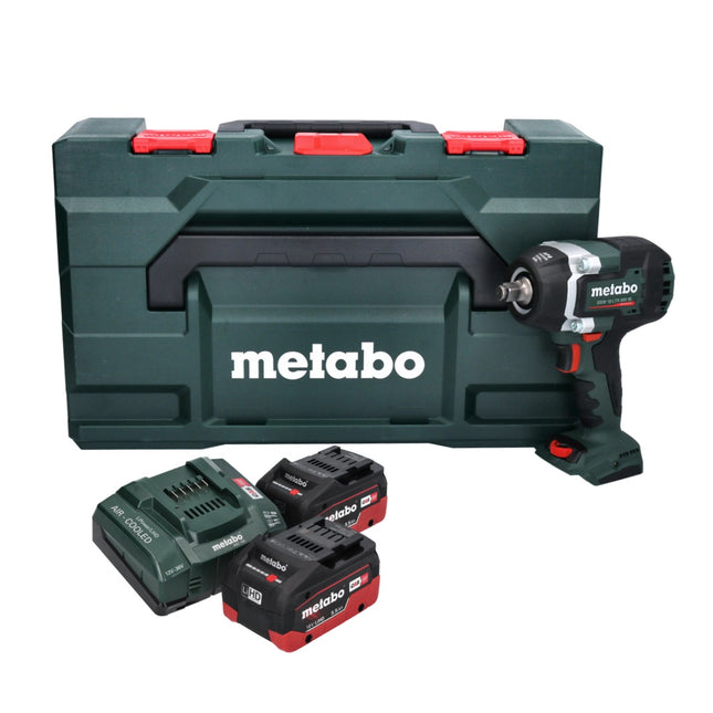 Avvitatore a impatto a batteria Metabo SSW 18 LTX 800 BL 18 V 800 Nm 1/2" ( 602403660 ) Brushless + 2x batteria 5,5 Ah + caricabatteria + metaBOX