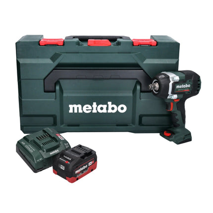 Atornillador de impacto a batería Metabo SSW 18 LTX 800 BL 18 V 800 Nm 1/2" sin escobillas + 1 batería de 8,0 Ah + cargador + metaBOX