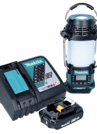 Makita DMR 056 RA1 Radio à batterie 18 V FM DAB+ avec lanterne Lampe de poche 360° IP65 + 1x batterie 2,0 Ah + chargeur