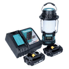 Makita DMR 056 RA Radio à batterie 18 V FM DAB+ avec lanterne Lampe de poche 360° IP65 + 2x batteries 2,0 Ah + chargeur