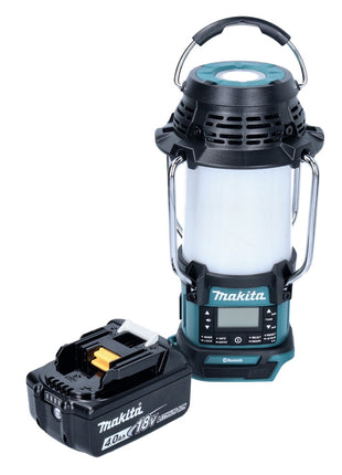 Makita DMR 056 M1 Akku Radio 18 V FM DAB+ mit Laterne 360° Taschenlampe IP65 + 1x Akku 4,0 Ah - ohne Ladegerät - Toolbrothers