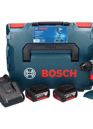 Bosch GSR 18V-45 Akku Bohrschrauber 18 V 45 Nm Brushless + 2x Akku 5,0 Ah + Ladegerät + L-Boxx