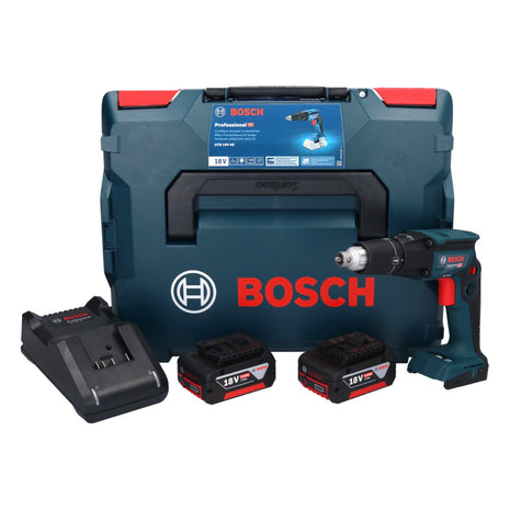 Bosch GTB 18V-45 Akku Trockenbauschrauber 18 V 32 Nm Brushless + 2x Akku 5,0 Ah + Ladegerät + L-Boxx