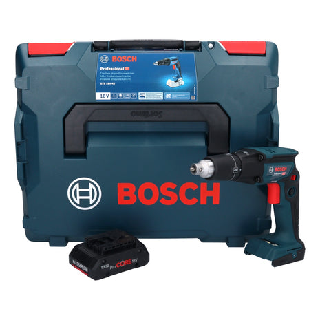 Bosch GTB 18V-45 atornillador para paneles de yeso a batería 18 V 32 Nm sin escobillas + 1x batería ProCORE 4,0 Ah + L-Boxx - sin cargador