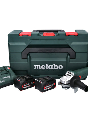 Metabo W 18 L 9-125 Quick Meuleuse d'angle sans fil 18 V 125 mm + 2x batterie 4,0 Ah + chargeur + metaBOX