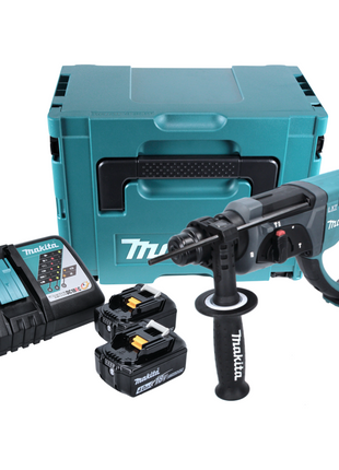 Makita DHR 202 RMJ Akku Kombihammer 18 V 2,0 J SDS Plus + 2x Akku 4,0 Ah + Ladegerät + Makpac - Toolbrothers