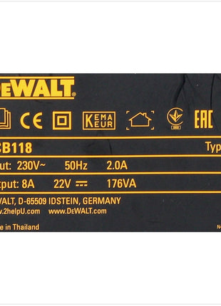 DeWalt DCB118 Chargeur pour batterie 54V / 18V XR FlexVolt