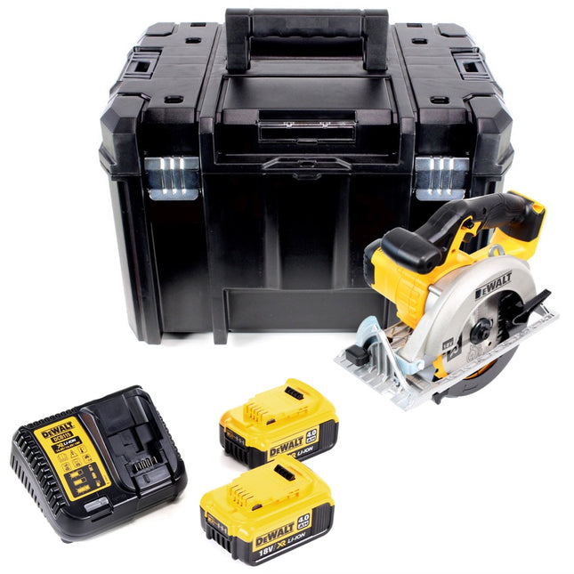 Sega circolare a batteria DeWalt DCS 391 M2 18 V 165 mm + 2x batteria 4,0 Ah + caricatore + lama + TSTAK