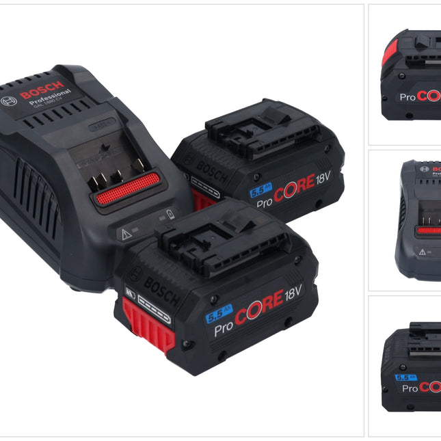 Bosch Starter Set 2x ProCORE 18 V 5 5 Ah Professional Akku GAL 1880 CV Ladegeraet 1600A0214C  0 - toolbrothers