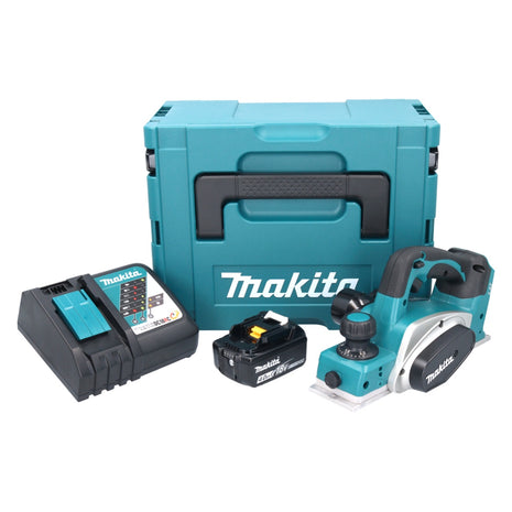 Raboteuse à batterie Makita DKP 180 RM1J 18 V 82 mm + 1x batterie 4,0 Ah + chargeur + Makpac