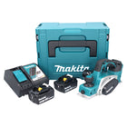Makita DKP 180 RGJ cordless planer 18 V 82 mm + 2x rechargeable battery 6.0 Ah + charger + Makpac