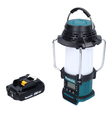 Makita DMR 055 A1 Radio sans fil 18 V FM avec lanterne 360 Lampe de poche + 1x batterie 2,0 Ah - sans chargeur