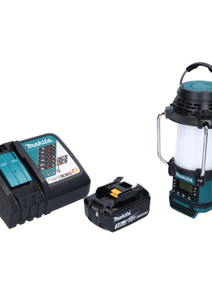 Makita DMR 055 RF1 radio à batterie 18 V FM avec lanterne lampe de poche 360° + 1x batterie 3,0 Ah + chargeur