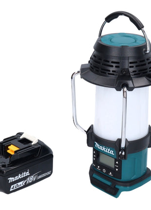 Makita DMR 055 M1 Akku Radio 18 V FM mit Laterne 360° Taschenlampe + 1x Akku 4,0 Ah - ohne Ladegerät