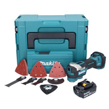 Multiutensile a batteria Makita DTM 52 F1JX4 18 V Starlock Max Brushless + 1x batteria 3,0 Ah + kit accessori + Makpac - senza caricabatterie