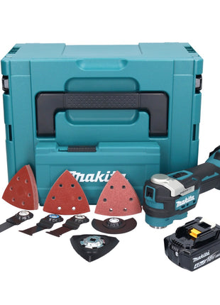 Makita DTM 52 M1JX4 Akku Multifunktionswerkzeug 18 V Starlock Max Brushless + 1x Akku 4,0 Ah + Zubehör Set + Makpac - ohne Ladegerät