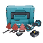 Makita DTM 52 G1JX4 cordless multifunction tool 18 V Starlock Max Brushless + 1x rechargeable battery 6.0 Ah + accessory set + Makpac - without charger