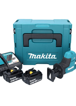 Makita DJR 189 RTJ Akku Reciprosäge Säbelsäge 18 V Brushless + 2x Akku 5,0 Ah + Ladegerät + Makpac - Toolbrothers