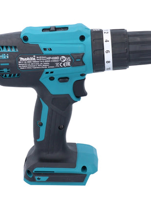 Makita HP 488 DWY 18 V Perceuse-visseuse à percussion sans fil 42 Nm série G + 2x Batteries 1,5 Ah + Chargeur