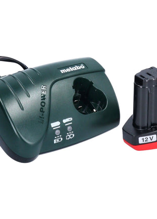 Perceuse-visseuse sans fil Metabo PowerMaxx BS 12 V 34 Nm + 1x batterie 2,0 Ah + chargeur + sac (600079500)