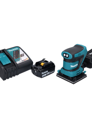 Makita DBO 480 RF1 Akku Schwingschleifer 18 V 112 x 102 mm + 1x Akku 3,0 Ah + Ladegerät