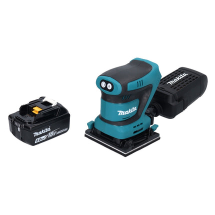 Makita DBO 480 T1 akumulatorowa szlifierka oscylacyjna 18 V 112 x 102 mm + 1x akumulator 5,0 Ah - bez ładowarki