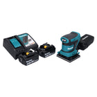 Makita DBO 480 RT Akku Schwingschleifer 18 V 112 x 102 mm + 2x Akku 5,0 Ah + Ladegerät