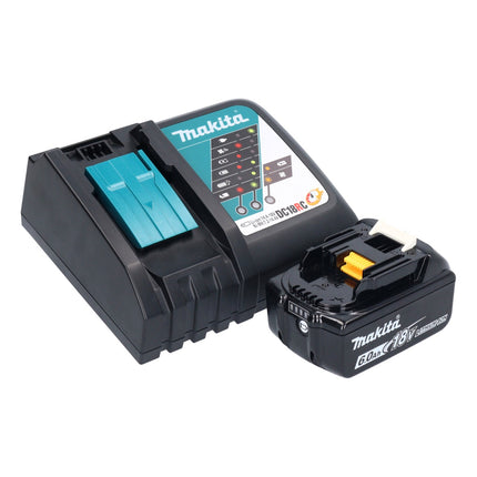 Makita DBO 480 RG1J Levigatrice orbitale a batteria 18 V 112 x 102 mm + 1x batteria ricaricabile 6.0 Ah + caricabatterie + Makpac