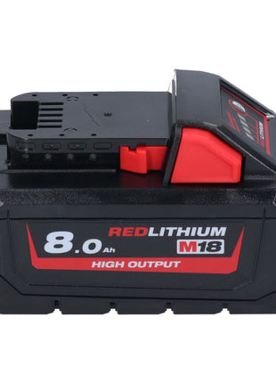 Milwaukee M18 HB8 Akku Set 4x 18 V 8,0 Ah / 8000 mAh Li-Ion High Output ( 4x 4932471070 ) mit Ladestandsanzeige - Toolbrothers