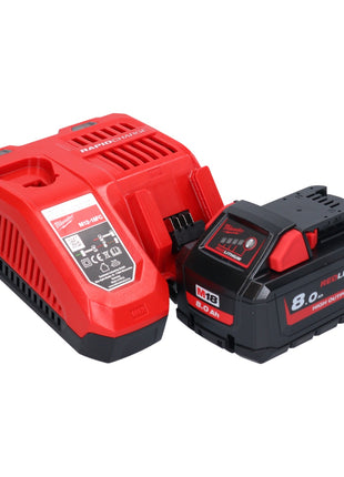 Milwaukee M18 HNRG-801 Akku Starter Set High Output 18 V + 1x HB8 Akku 8,0 Ah ( 4932471070 ) + M12-18 FC Ladegerät ( 4932451079 ) - Toolbrothers