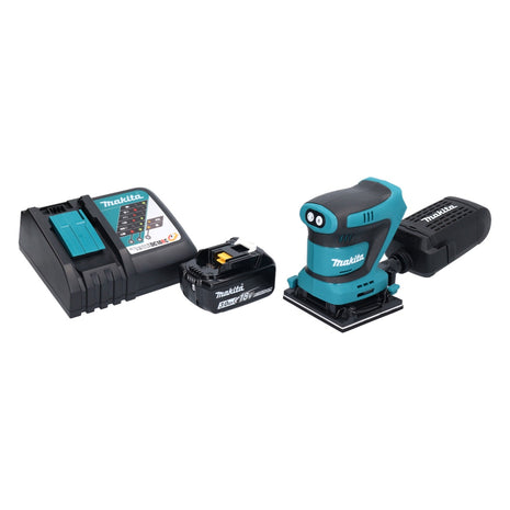 Lijadora orbital a batería Makita DBO 481 RF1 18 V 112 x 102 mm + 1x batería 3,0 Ah + cargador