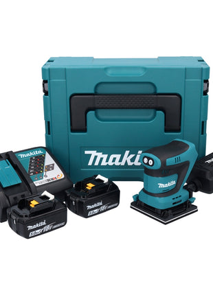 Makita DBO481RTJ Ponceuse vibrante sans fil 112 x 102mm 18V + 2x Batteries 5,0Ah + Chargeur + Makpac