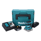 Makita DBO482RF1J Levigatrice vibrante a batteria 112x102mm 18V + 1x batteria 3.0Ah + caricatore + valigetta Makpac