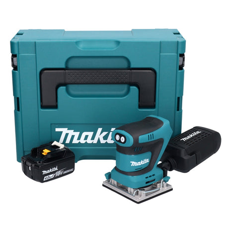 Makita DBO 482 M1J Akku Schwingschleifer 18 V 112 x 102 mm + 1x Akku 4,0 Ah + Makpac - ohne Ladegerät