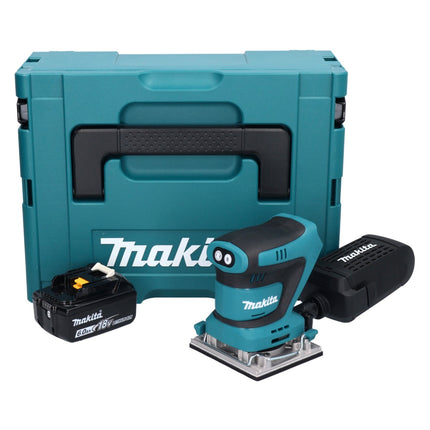 Makita DBO482G1J Levigatrice vibrante a batteria 112x102mm 18V + 1x batteria 6.0Ah + valigetta Makpac - senza caricabatterie