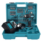 Makita DHP 482 RT1X1 Akku Schlagbohrschrauber 18 V + 1x Akku 5,0 Ah + Ladegerät + 74 tlg. Zubehörset + Koffer