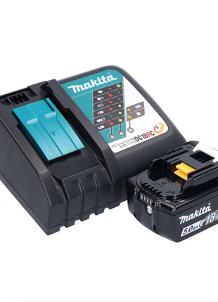 Makita DHP 453 RT1X1 Perceuse-visseuse à percussion sans fil 18 V 42 Nm + 1x Batterie 5,0 Ah + Chargeur + kit d'accessoires - 74 pièces + Coffret