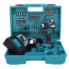 Makita DDF 485 RT1X1 Akku Bohrschrauber 18 V 50 Nm Brushless + 1x Akku 5,0 Ah + Ladegerät + 74 tlg. Zubehörset + Koffer