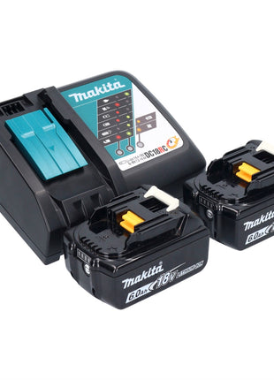 Makita DTD 171 RGX1 clé à chocs sans fil 18 V 180 Nm 1/4" sans balais + 2 batteries 6,0 Ah + chargeur + jeu d'accessoires 74 pièces + mallette