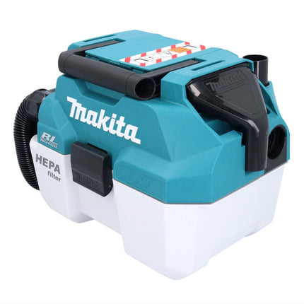 Aspiratore a batteria Makita DVC 750 LZ LXT 18 V 67 mbar 7,5 l Brushless Solo - senza batteria, senza caricabatterie