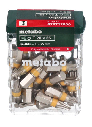 Metabo Bit Box 25x T20 25 mm Torx Bit ( 626712000 )