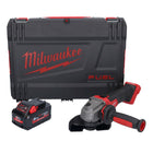 Amoladora angular a batería Milwaukee M18 FSAG125X-801X 18 V 125 mm sin escobillas + 1x batería 8,0 Ah + caja HD - sin cargador