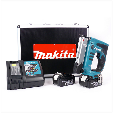 Makita BPT 351 RFE 18 V Akku Pintacker im Transportkoffer inkl. 2x BL 1830 B Akkus + DC18RC Ladegerät - Toolbrothers