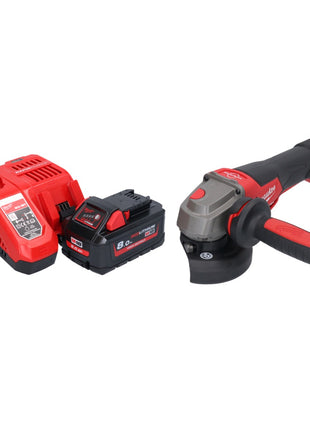 Milwaukee M18 FSAGV115XPDB-801 Akku Winkelschleifer 18 V 115 mm Brushless + 1x Akku 8,0 Ah + Ladegerät