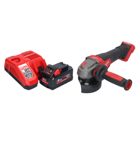 Amoladora angular a batería Milwaukee M18 FSAGV115XPDB-801 18 V 115 mm sin escobillas + 1x batería 8,0 Ah + cargador