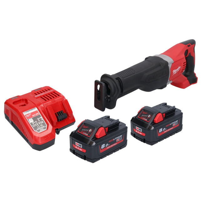 Milwaukee M18 BSX-802 cordless Recipro reciprocating saw 18 V + 2x battery 8.0 Ah + charger