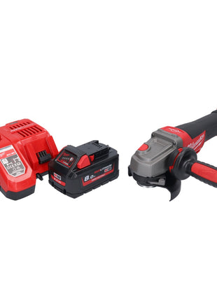 Milwaukee M18 CAG115XPDB-801 Akku Winkelschleifer 18 V 115 mm Brushless + 1x Akku 8,0 Ah + Ladegerät