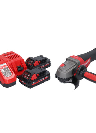 Amoladora angular a batería Milwaukee M18 CAG115XPDB-302 18 V 115 mm sin escobillas + 2x baterías 3,0 Ah + cargador