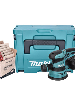 Makita BO 5041 J Exzenterschleifer Schleifmaschine 300 W 125 mm + Toolbrothers TURTLE Schleifset + Makpac - Toolbrothers